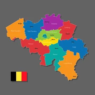 Vector map of Belgium Stock Illustration