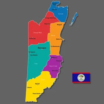 Vector map of Belize Stock Illustration