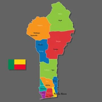 Vector map of Benin Illustrazione stock