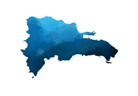 Vector Map - Blue Geometric Rumpled Triangular. Low poly map of Afghanistan.  Illustrazione stock