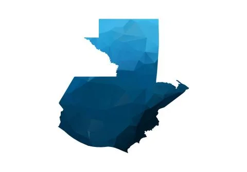 Vector Map - Blue Geometric Rumpled Triangular. Low poly map of Afghanistan.  Illustrazione stock