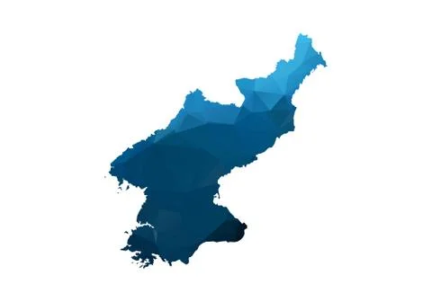 Vector Map - Blue Geometric Rumpled Triangular. Low poly map of Afghanistan.  Illustrazione stock