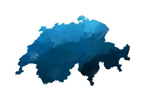 Vector Map - Blue Geometric Rumpled Triangular. Low poly map of Afghanistan.  Illustrazione stock