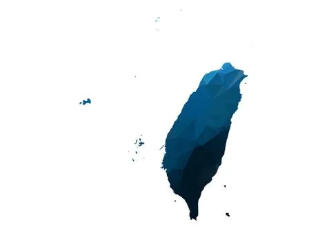 Vector Map - Blue Geometric Rumpled Triangular. Low poly map of Afghanistan.  Illustrazione stock