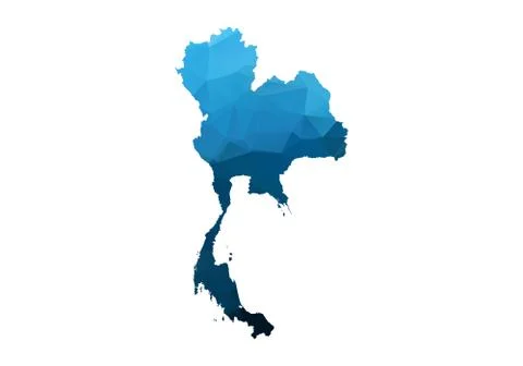 Vector Map - Blue Geometric Rumpled Triangular. Low poly map of Afghanistan.  Illustrazione stock