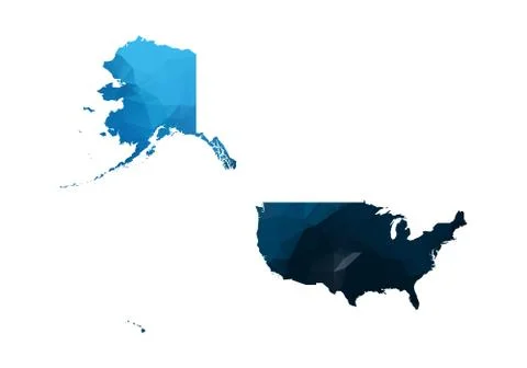 Vector Map - Blue Geometric Rumpled Triangular. Low poly map of Afghanistan.  Stock Illustration