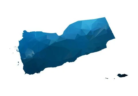 Vector Map - Blue Geometric Rumpled Triangular. Low poly map of Afghanistan.  Illustrazione stock