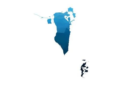 Vector Map - Blue Geometric Rumpled Triangular. Low poly map of Afghanistan.  Stock Illustration