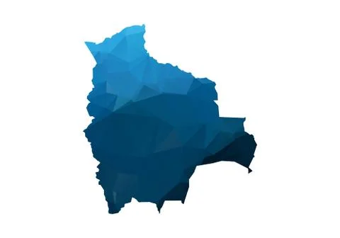 Vector Map - Blue Geometric Rumpled Triangular. Low poly map of Afghanistan.  Stock Illustration