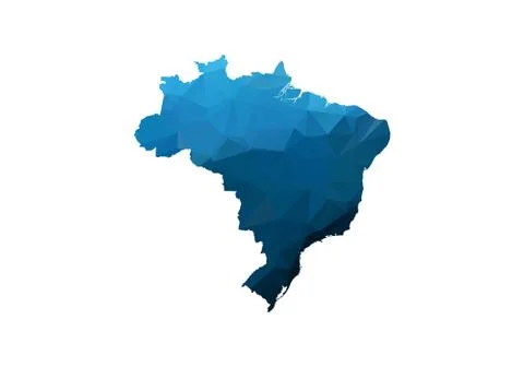 Vector Map - Blue Geometric Rumpled Triangular. Low poly map of Afghanistan.  Stock Illustration