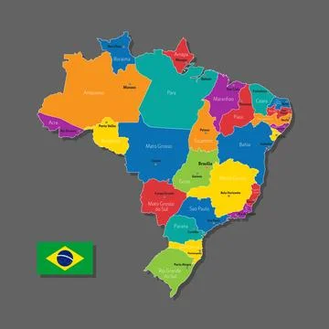 Vector map of Brazil Stock Illustration