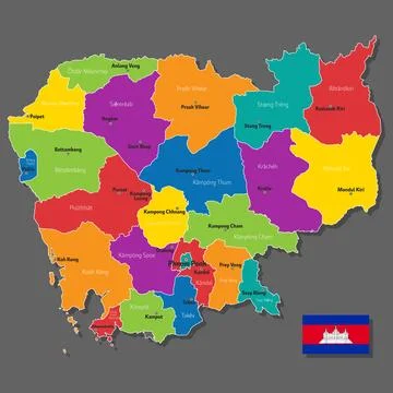 Vector map of Cambodia Stock Illustration