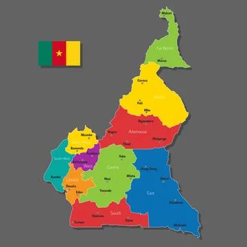 Vector map of Cameroon Stock Illustration