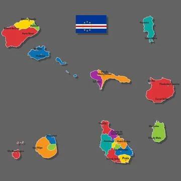 Vector map of Cape Verde Stock Illustration