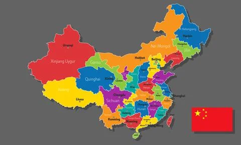 Vector map of China Stock Illustration