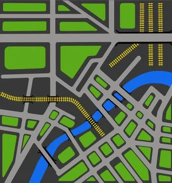 Vector map of city Illustrazione stock