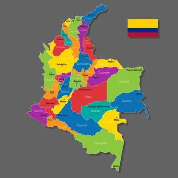 Vector map of Colombia Stock Illustration