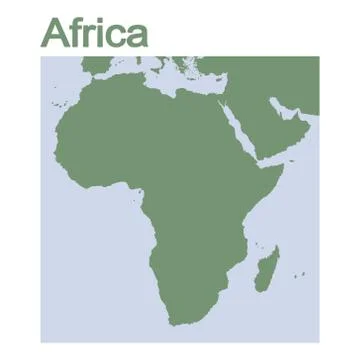 Vector map of continent Africa Stock Illustration
