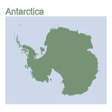 Vector map of continent Antarctica Stock Illustration