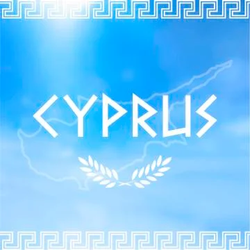 Vector map country Cyprus Text Design illustration Stock Illustration