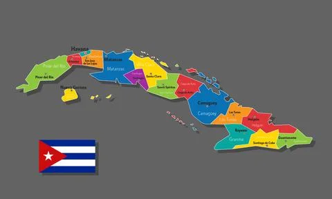Vector map of Cuba Stock Illustration