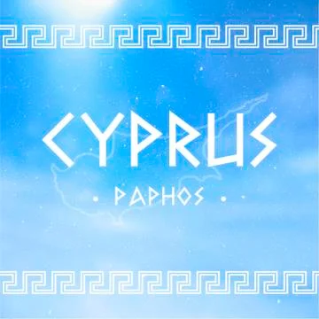 Vector map Cyprus with city Text Design illustration Illustrazione stock