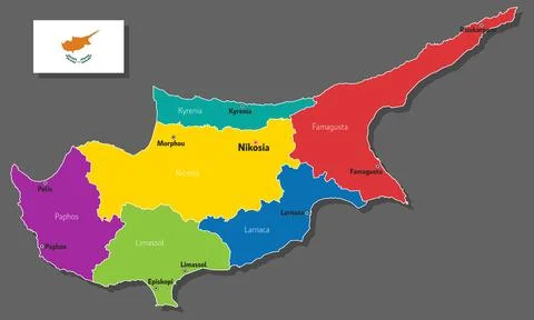 Vector map of Cyprus Stock Illustration
