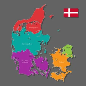 Vector map of Denmark Stock Illustration