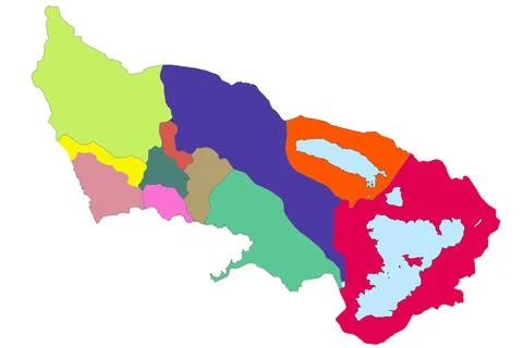 Vector Map of East Luwu Regency, South Sulawesi, Indonesia Stock-Illustration