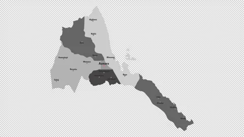 Vector map of Eritrea with names of cities and with borders city Stock Footage 331899406
