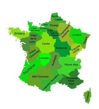 Vector map of France vector silhouette illustration isolated on white イラスト素材
