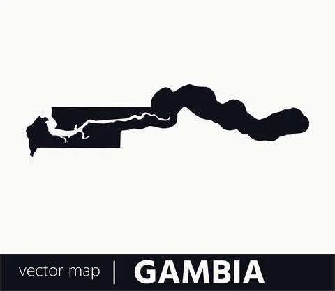 Vector Map - Gambia Stock Illustration