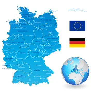 Vector Map of Germany Stock Illustration