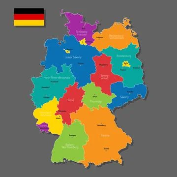 Vector map of Germany Illustrazione stock