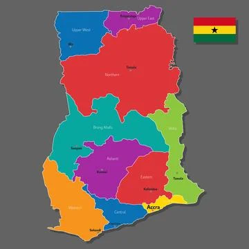 Vector map of Ghana Stock Illustration