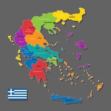Vector map of Greece Stock Illustration
