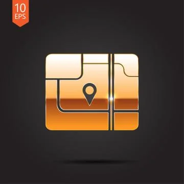 Vector map icon. Eps10 Stock Illustration