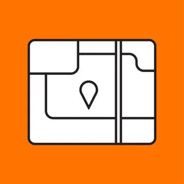 Vector map icon. Eps10 Stock Illustration
