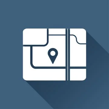 Vector map icon Stock Illustration