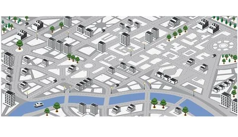 Vector map Stock Illustration