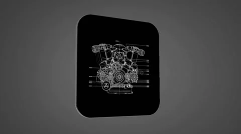 Vector Map intro - Detail Engine - Transition Blueprint - grey 02 Video stock 62259152