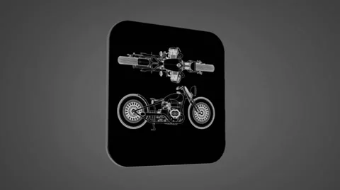 Vector Map intro - Old bike - Transition Blueprint - grey 02 Stock Footage 62181493