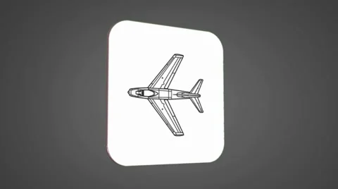 Vector Map intro - plane - Transition Blueprint - grey 01 Stock Footage 62354856