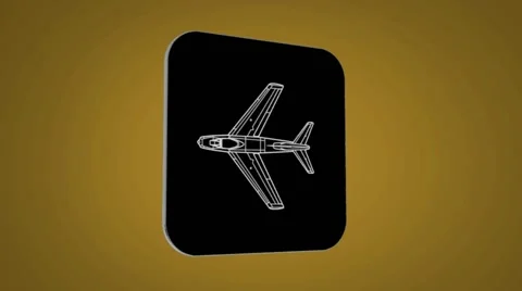 Vector Map intro - plane - Transition Blueprint - yellow 02 Stock Footage 62354870