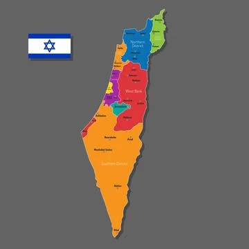Vector map of Israel Stock Illustration