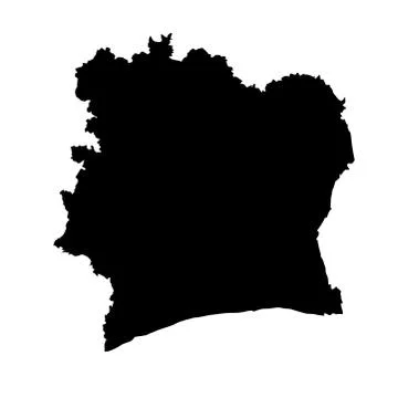 Vector map of ivory cote Stock Illustration