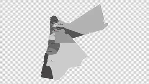 Vector map of Jordan with names of cities and with borders city Stock Footage 330713010