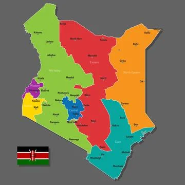 Vector map of Kenya Stock Illustration