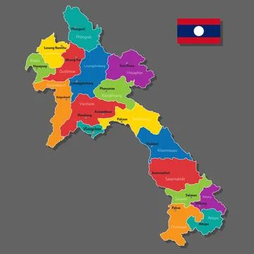 Vector map of Laos Stock Illustration