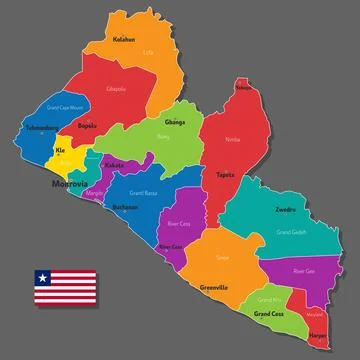 Vector map of Liberia Stock Illustration